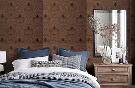 Обои KTE06041 фото в интерьере спальни превью