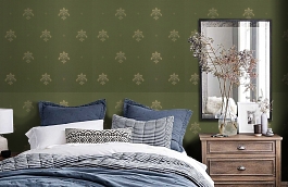 Обои KTE10003 фото в интерьере спальни превью