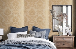 Обои KTE10005 фото в интерьере спальни превью