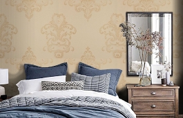 Обои KTE10008 фото в интерьере спальни превью