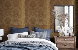 Обои KTE10017 фото в интерьере спальни превью