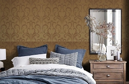 Обои KTE10018 фото в интерьере спальни превью
