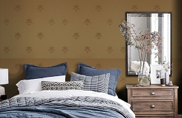 Обои KTE10019 фото в интерьере спальни превью