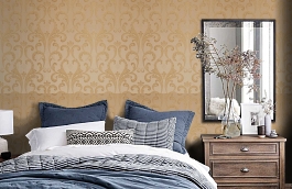 Обои KTE10022 фото в интерьере спальни превью