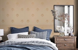 Обои KTE10023 фото в интерьере спальни превью