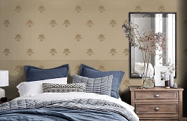 Обои KTE10027 фото в интерьере спальни превью