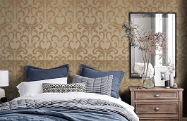 Обои KTE10028 фото в интерьере спальни превью