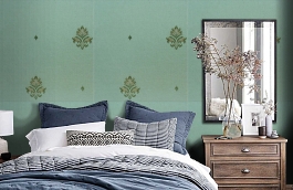 Обои SV13 фото в интерьере спальни превью