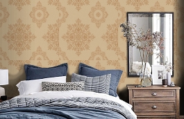 Обои V15017 фото в интерьере спальни превью