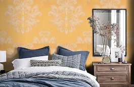 Обои 11SA-A фото в интерьере спальни превью