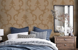 Обои 4SU-A фото в интерьере спальни превью