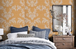 Обои 5SA-C фото в интерьере спальни превью