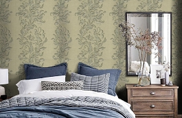 Обои 6SA-E фото в интерьере спальни превью