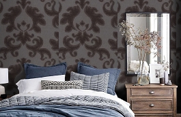 Обои 8SU-D фото в интерьере спальни превью