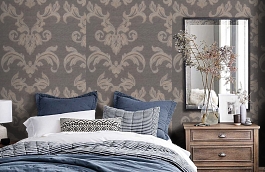 Обои 9SA-C фото в интерьере спальни превью