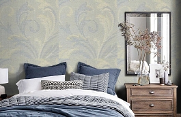 Обои DL-15C фото в интерьере спальни превью