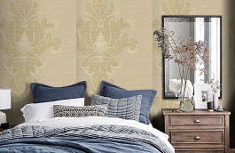 Обои DL-26G фото в интерьере спальни превью