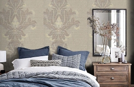 Обои DL-32G фото в интерьере спальни превью