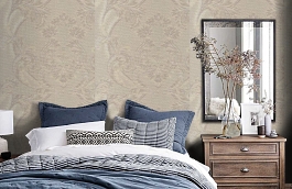 Обои DL-32K фото в интерьере спальни превью