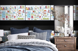 Обои p-581 фото в интерьере спальни превью