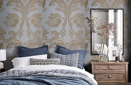 Обои KTE07001 фото в интерьере спальни превью