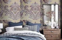 Обои KTE07006 фото в интерьере спальни превью