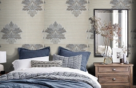 Обои KTE07007 фото в интерьере спальни превью