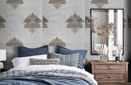 Обои KTE07010 фото в интерьере спальни превью