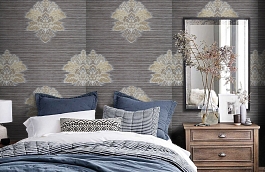 Обои KTE07013 фото в интерьере спальни превью
