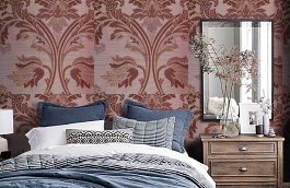 Обои KTE07021 фото в интерьере спальни превью