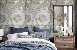 Обои KTE07024 фото в интерьере спальни превью