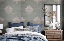 Обои KTE07028 фото в интерьере спальни превью