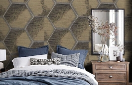 Обои 15BRD-P фото в интерьере спальни превью