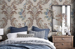 Обои 10CRE-D фото в интерьере спальни превью