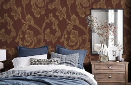 Обои 13AMF-M фото в интерьере спальни превью