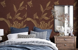 Обои 13AMF-V фото в интерьере спальни превью