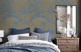 Обои 6AMF-V фото в интерьере спальни превью