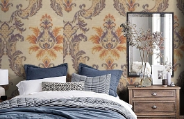 Обои 8CRE-D фото в интерьере спальни превью