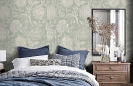 Обои W713018 фото в интерьере спальни превью