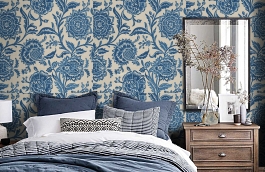 Обои W713025 фото в интерьере спальни превью