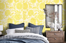 Обои W713026 фото в интерьере спальни превью