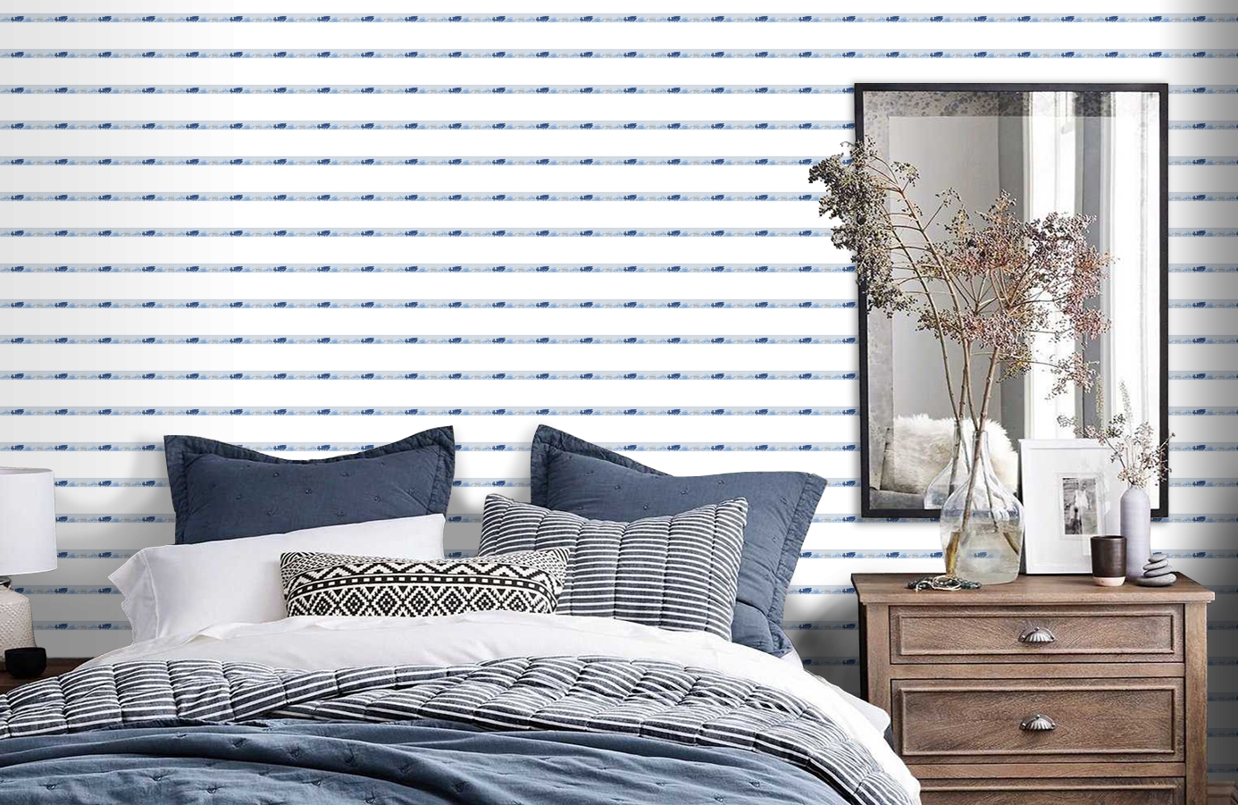 Обои 35708-4 фото в интерьере спальни