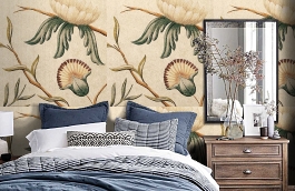 Обои Adams-Eden-1275491599697 фото в интерьере спальни превью