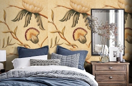 Обои Adamseden-Buttermilk-Wpcw фото в интерьере спальни превью