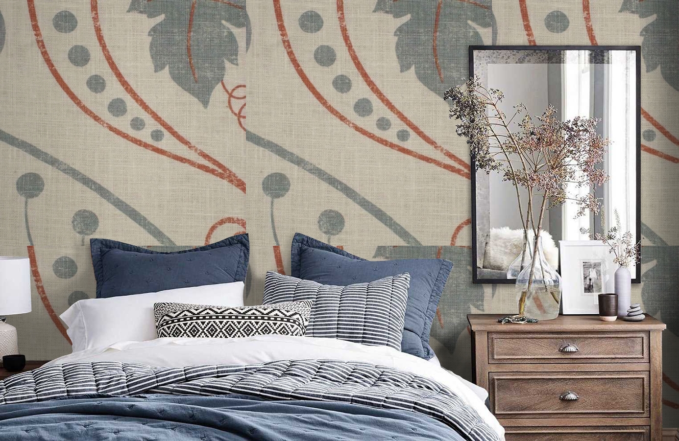 Обои Chateau-Sienna-Wpcw161633 фото в интерьере спальни