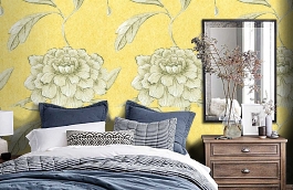 Обои Jasperpeony-Georgianyello фото в интерьере спальни превью