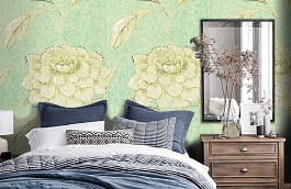Обои Jasperpeony-Jade-Wpcw1198 фото в интерьере спальни превью