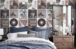 Обои P130702-3 фото в интерьере спальни превью