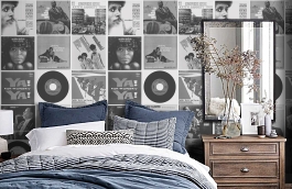 Обои P130703-3 фото в интерьере спальни превью