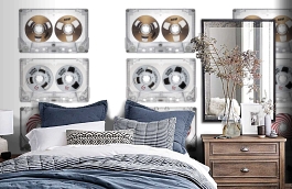 Обои P132402-3 фото в интерьере спальни превью